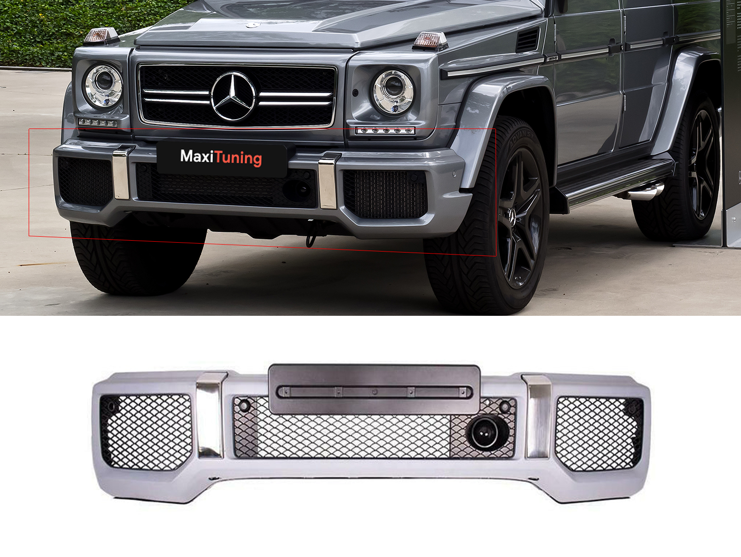 Front Bumper G63 AMG for Mercedes G-Class W463 ABS Plastic